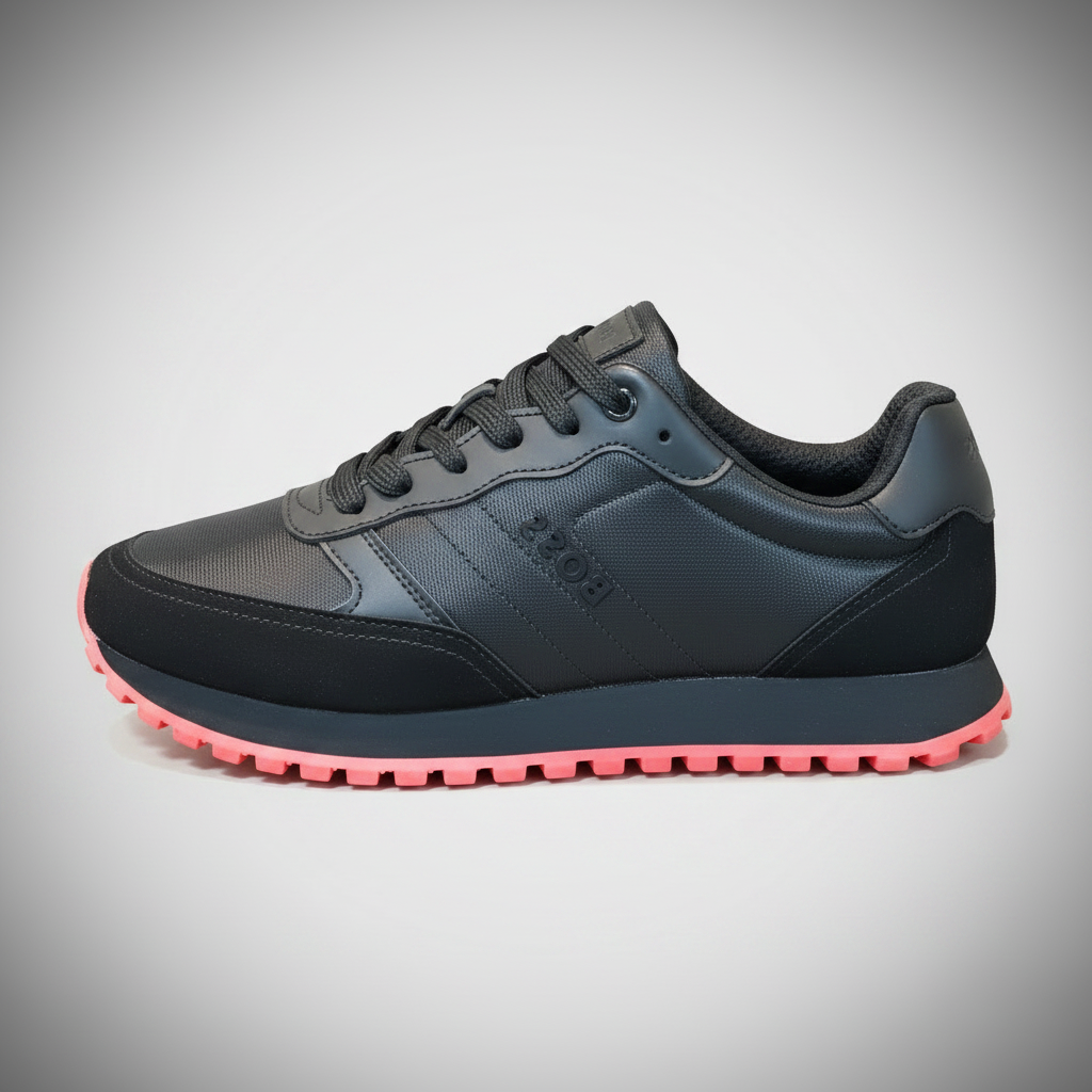 HUGO BOSS NEGRA CON SUELA FUCSIA