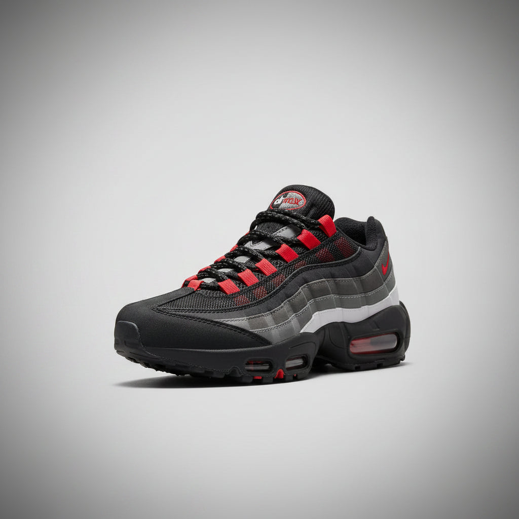 NIKE AIR MAX 95 NEGRO GRIS ROJO