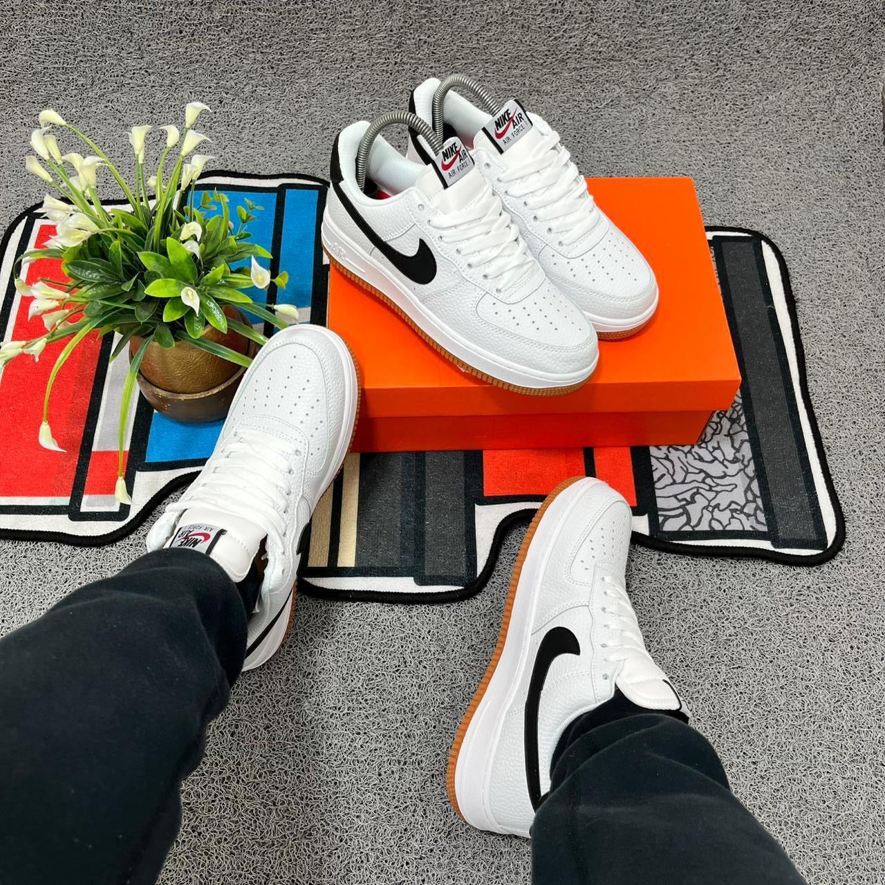 NIKE AIR FOR ONE BLANCO - NEGRO