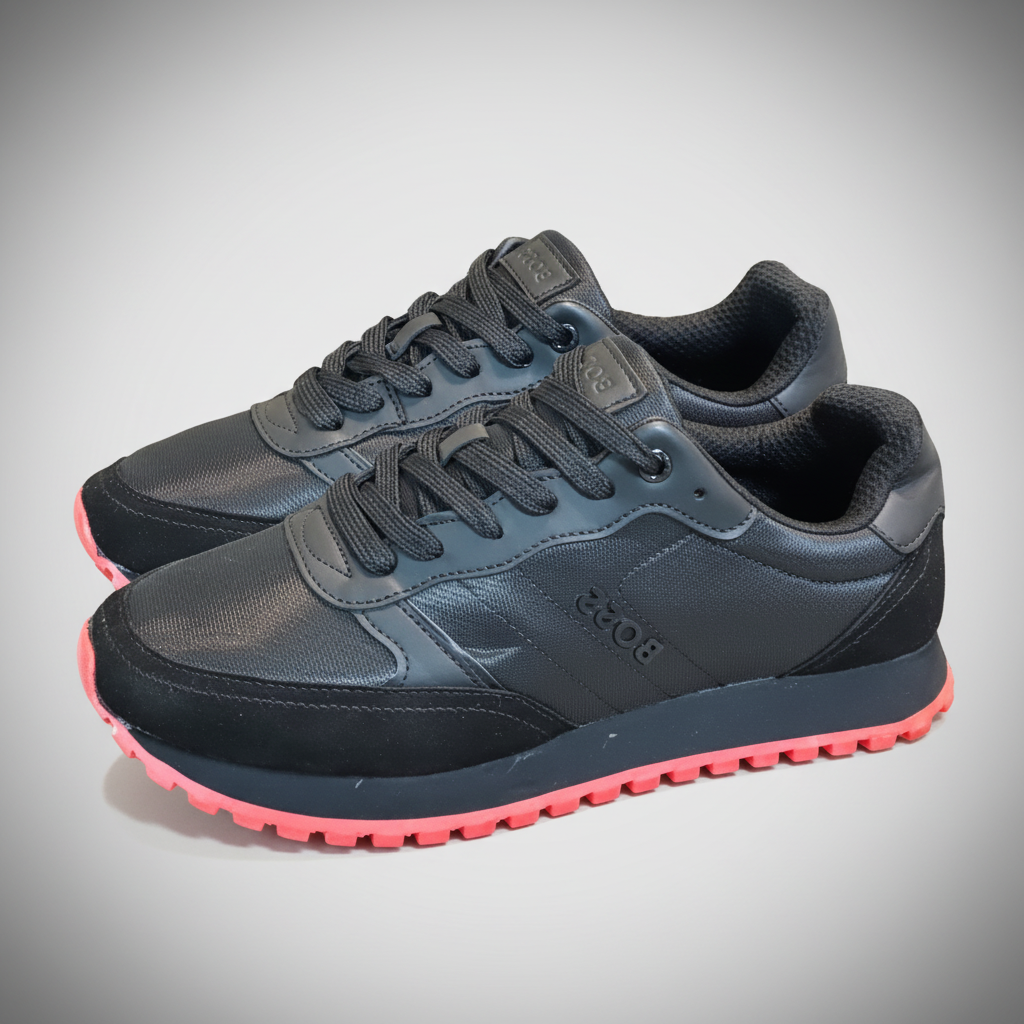 HUGO BOSS NEGRA CON SUELA FUCSIA