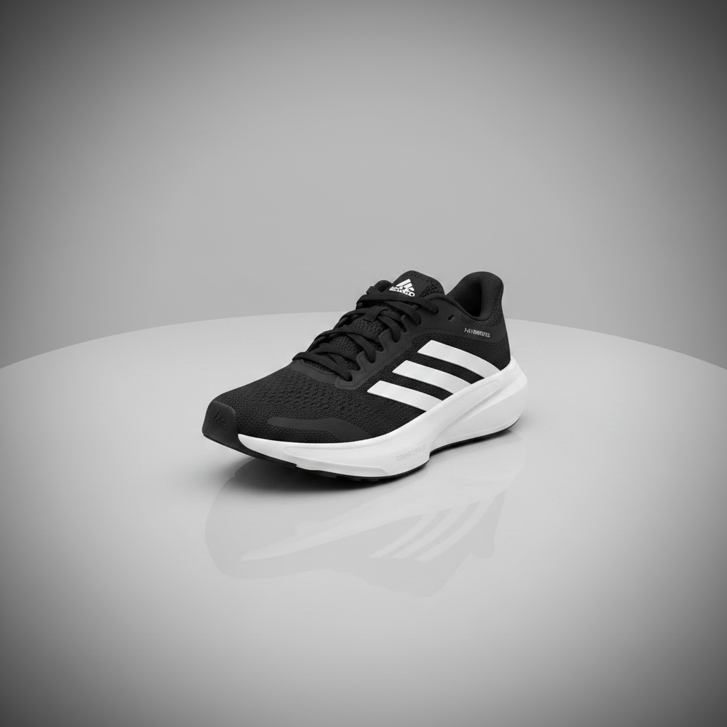 ADIDAS NEGROS CON FRANJAS BLANCAS