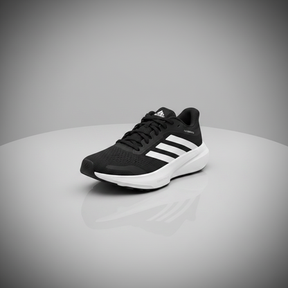 ADIDAS NEGROS CON FRANJAS BLANCAS