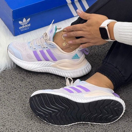 ADIDAS BOUNCE BLANCA MORADA