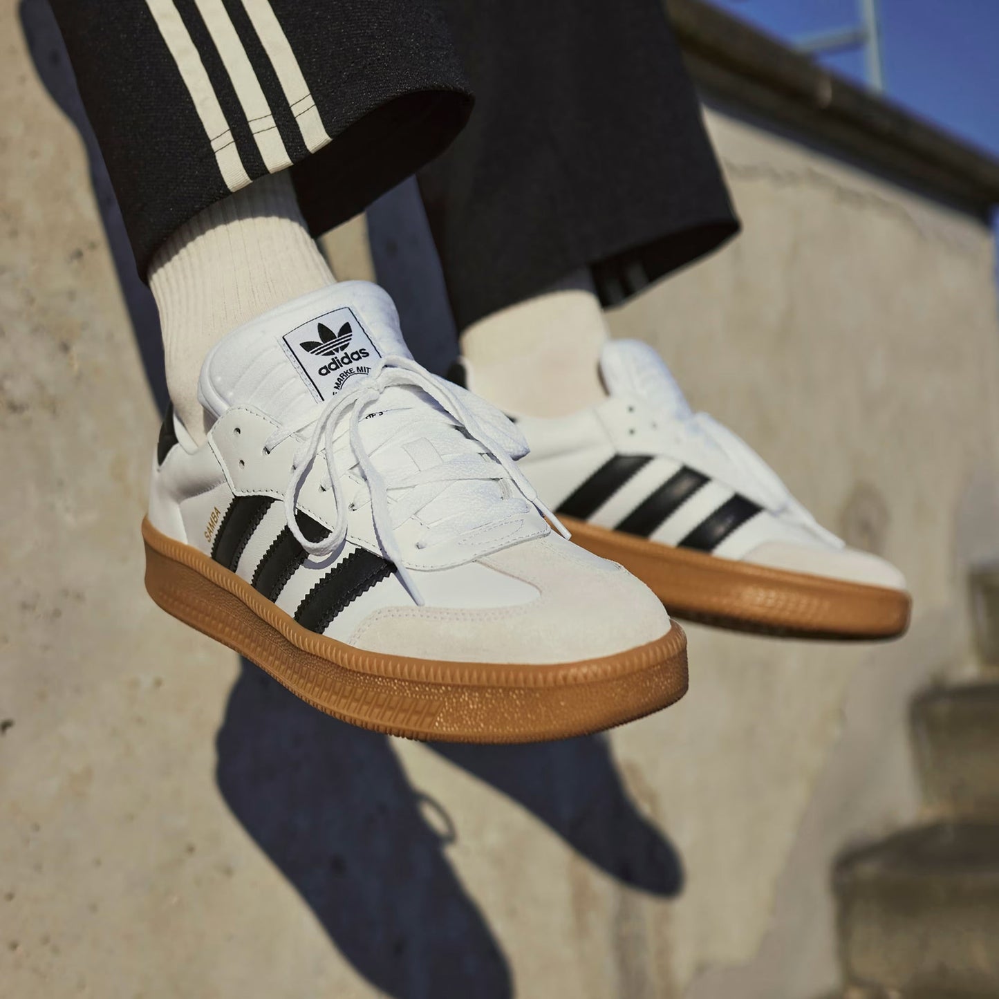 ADIDAS SAMBA BLANCO - CAFE