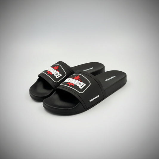 SANDALIAS DSQUARED2 NEGRAS HOJA DE ARCE