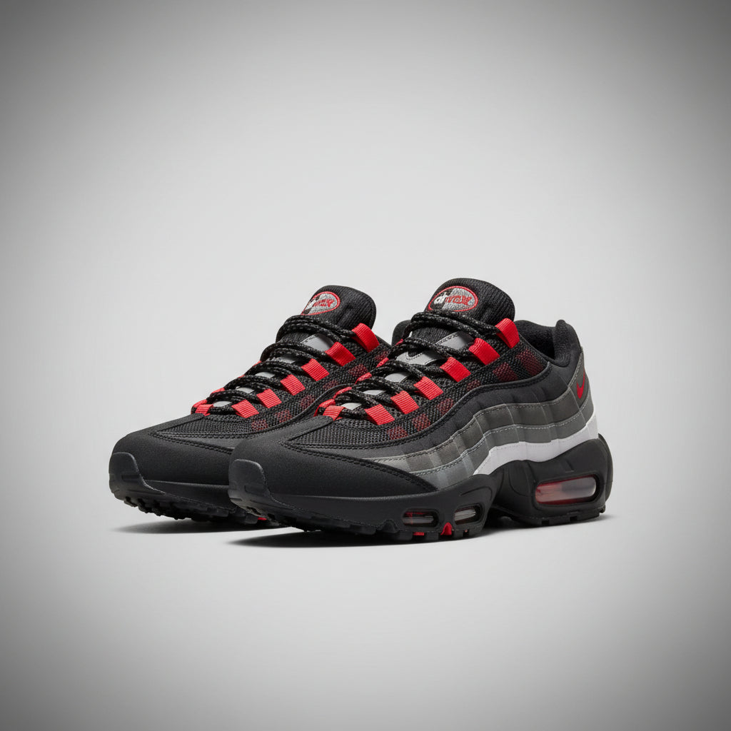 NIKE AIR MAX 95 NEGRO GRIS ROJO