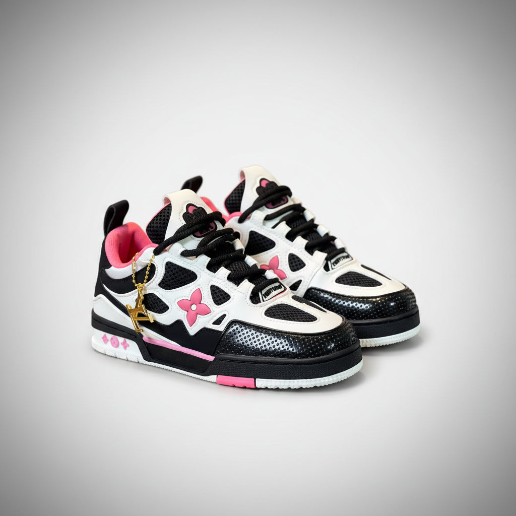 LOUIS VUITTON LV SKATE BLANCO NEGRO ROSA