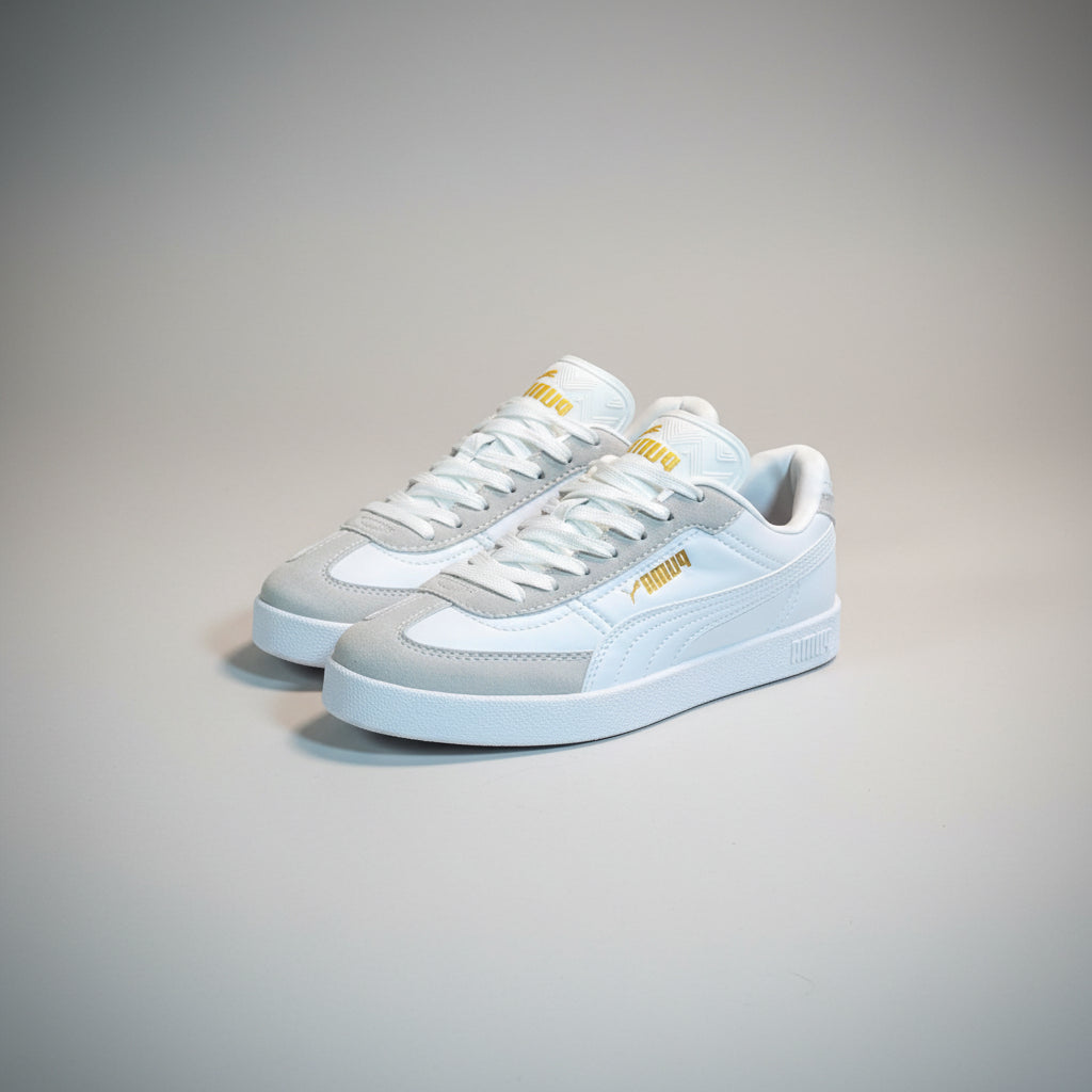 PUMA CLUB II ERA BLANCO GRIS DORADO