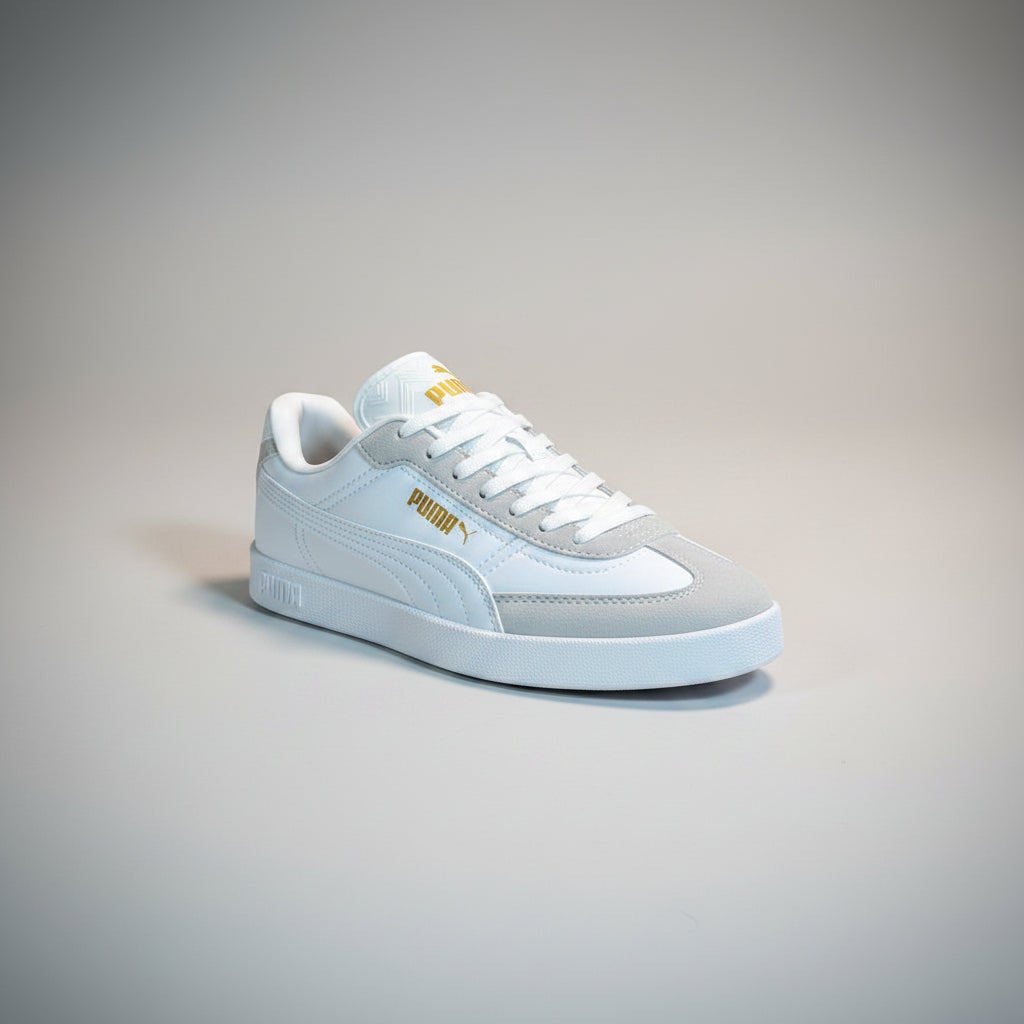 PUMA CLUB II ERA BLANCO GRIS DORADO